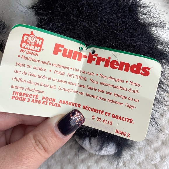 Vintage 1985 DAKIN Fun Farm Plush Bones Shaggy Dog Stuffed Animal w Tags - Picture 6 of 8